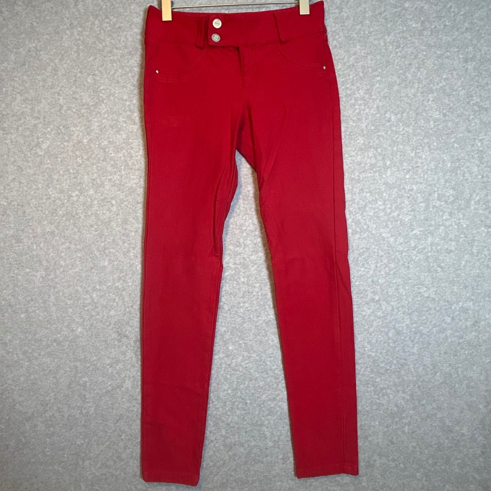 Stop Jeans Skinny Colombian Pants 12 Red Low Rise Stretch Ultradescaderado Y2K